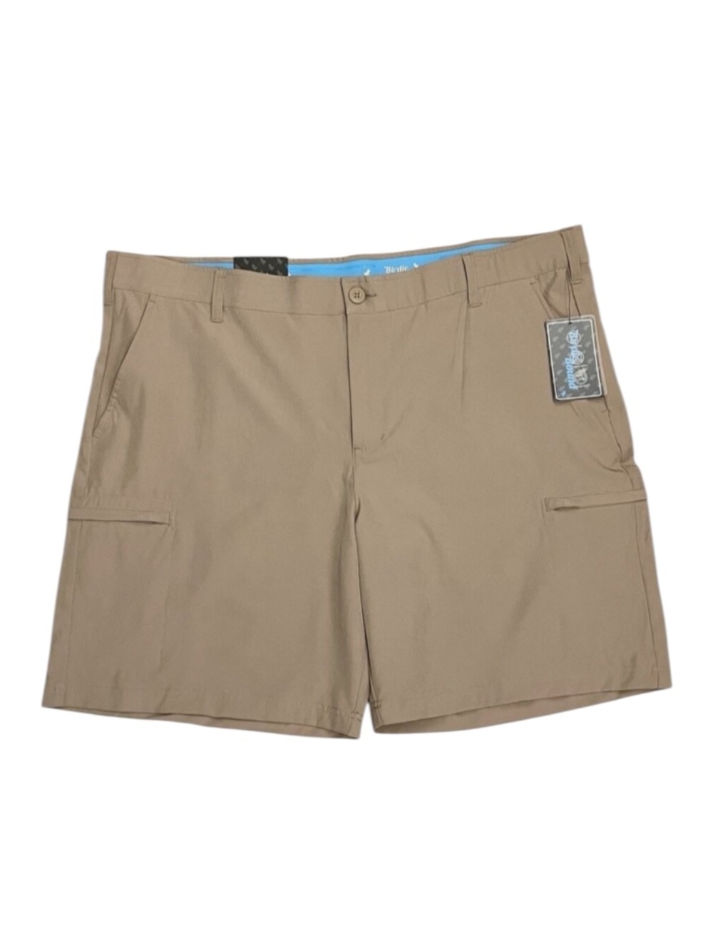 BIRDIE BOUND Tan Golf Shorts 9" Performance Stretch Flex Waist Pockets Sz 44 NWT